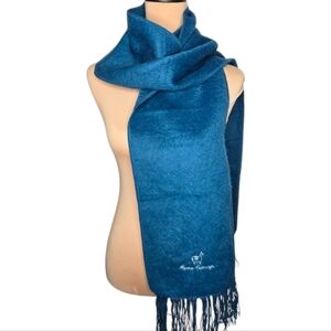 Alpaca Camargo Teal Blue Alpaca Blend Scarf